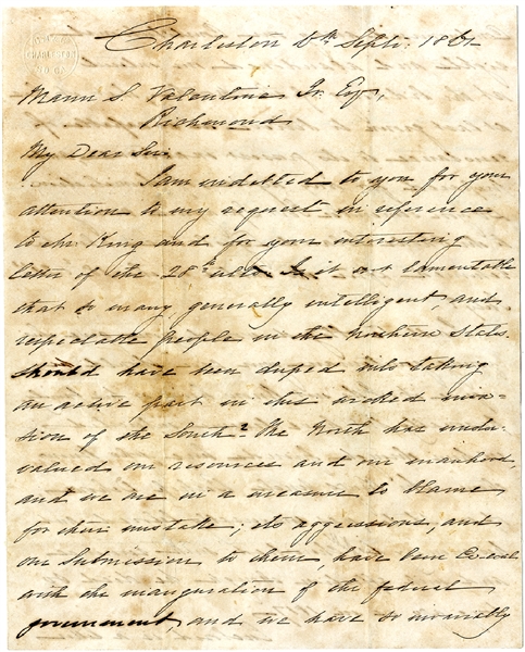 The Secessionists Writes Regarding A Yankee POW