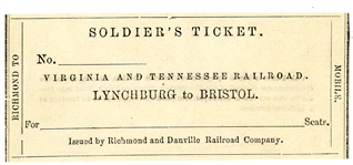 Rare Confederate Soldiers Free Of Charge Railroad Ticket.