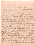 An Early Alabama Confederate Post Masters Application Letter 