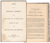 1861-Dated Law Book where Virginia Secedes from the Union and joins the Confederacy