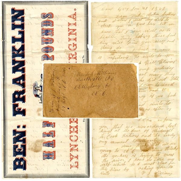 A Confederate Soldier’s Letter Written on the Back of a Virginia Tobacco Wrapper