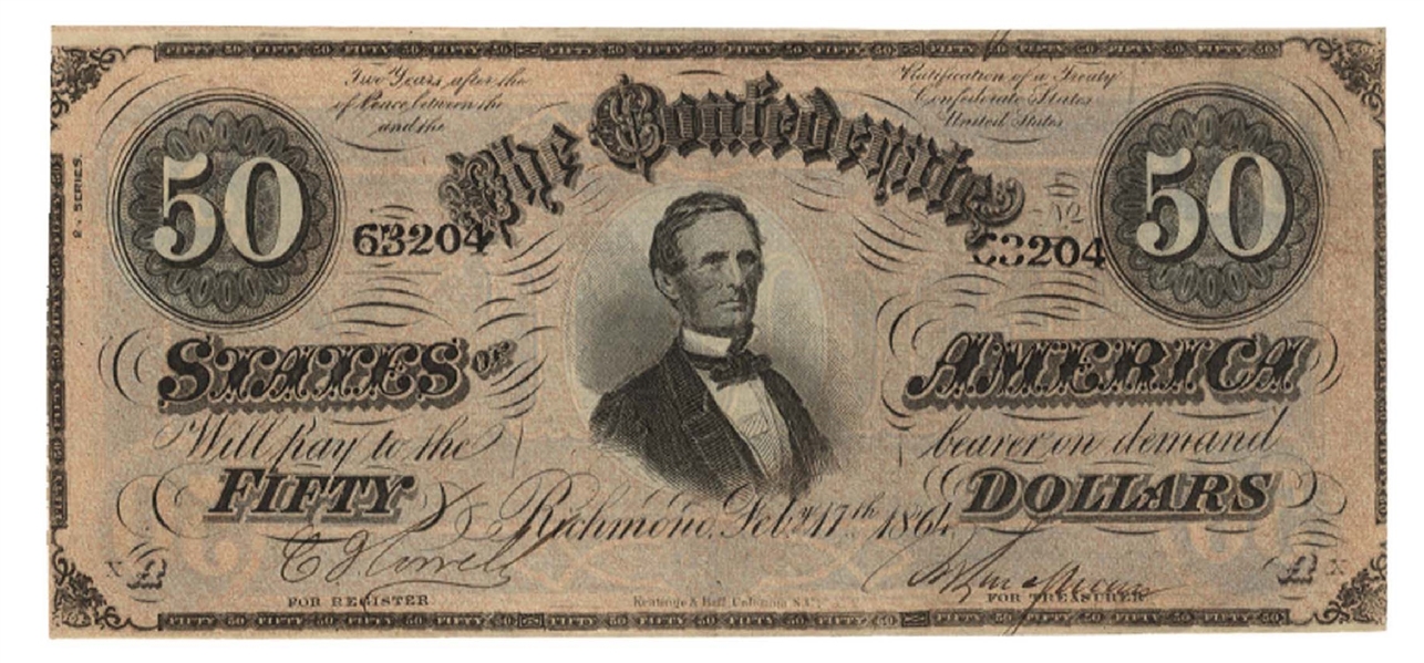 Confederate $50 Bill