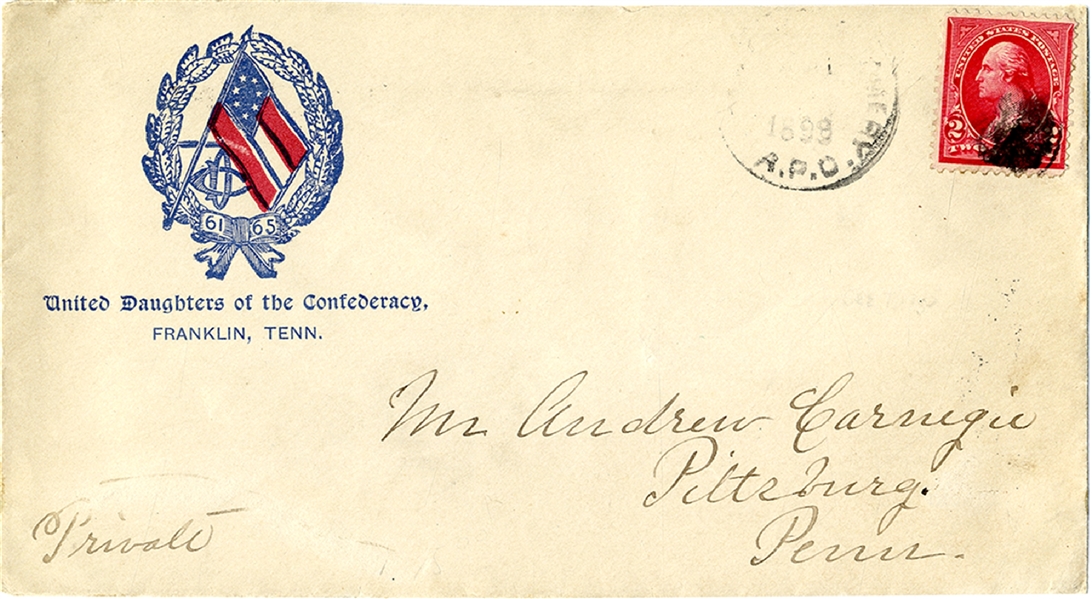 Andrew Carnegie United Daughters of the Confederacy Cover