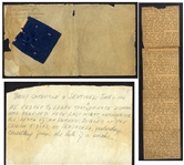 Mementoes Of An Early Confederate Casualty  - Seven Star Flag Remnent