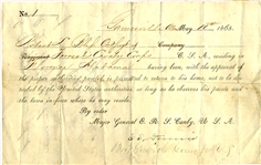 Forrest’s Cavalry Corps Parole Signed by Union General Dennis