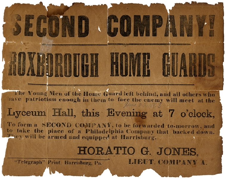 Philadelphia Calls Out The Home Guards As CSA General Lee Threatens An Invasion