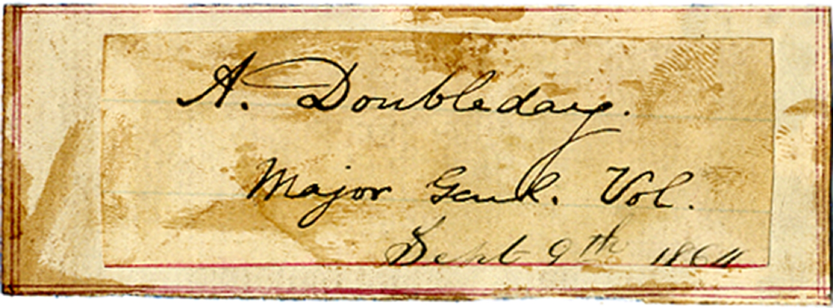 The Following Nine Lots Are All Clipped Signatures of Union Generals