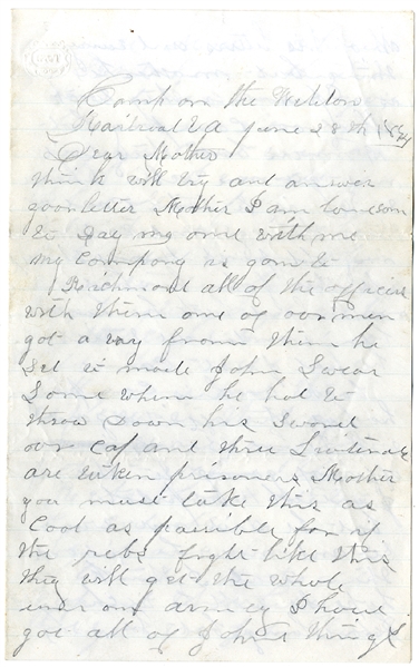 The 1st Maine Soldier Writes Home - 2nd Petersburg