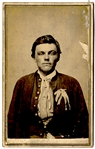 Kentucky Soldier with 1864 Ferrotype Abraham Lincoln Badge