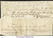 Jacob Vanderbilt Signs A Note Referencing His Brother Cornelius, 