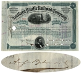 Issued to and Signed by August Belmont