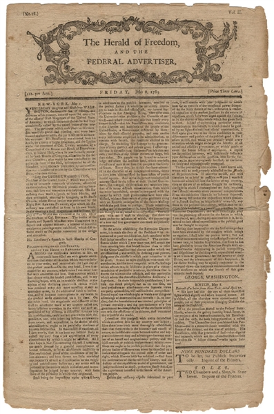 President Washington’s Inaugural Proceedings - 1789