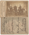Likely The ONLY CDV of the Andrew Johnson Impeachment Committee Signed by ALL SEVEN MEMBERS