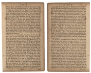 Original Book Leaf Printed by Benjamin Franklin