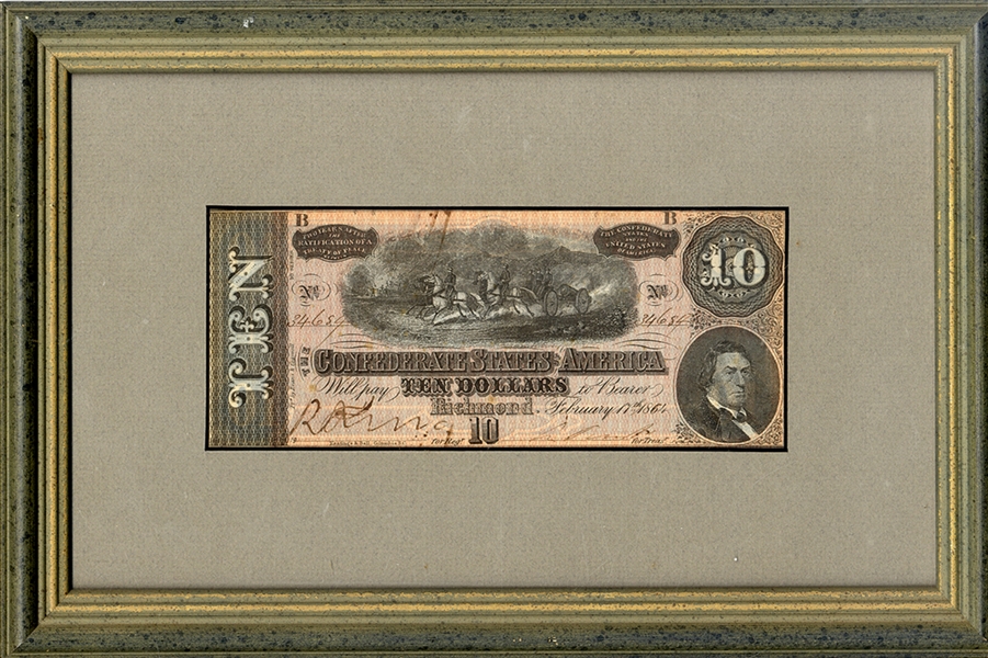 1864 Confederate $10 Bill
