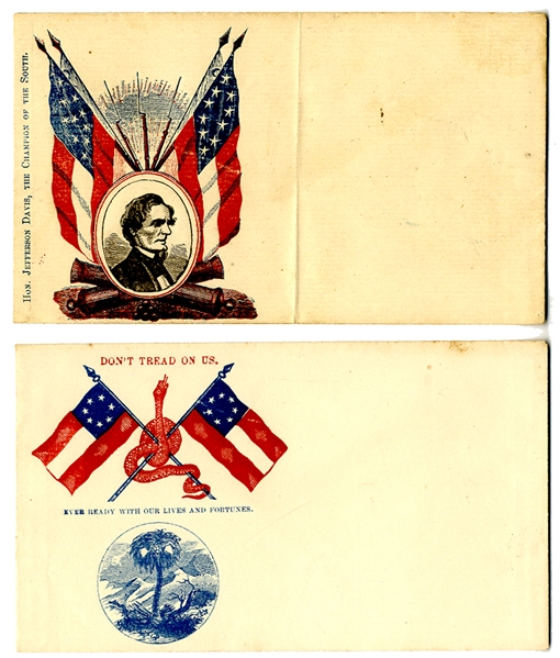 A Pair of Confederate printed covers