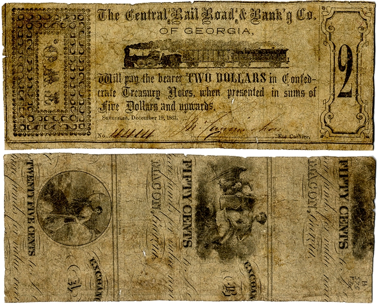 Savannah $2.00 Note - 1861