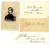 Group of Three Union Generals autographs