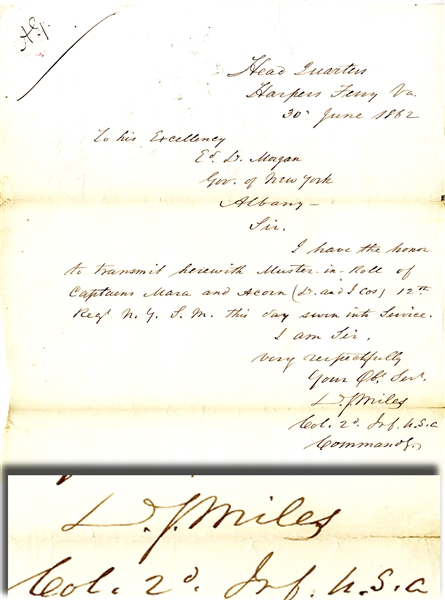 Six Weeks After This Letter, Miles Would Be KIA As A Result Of Taking A Cannon Ball In The Leg