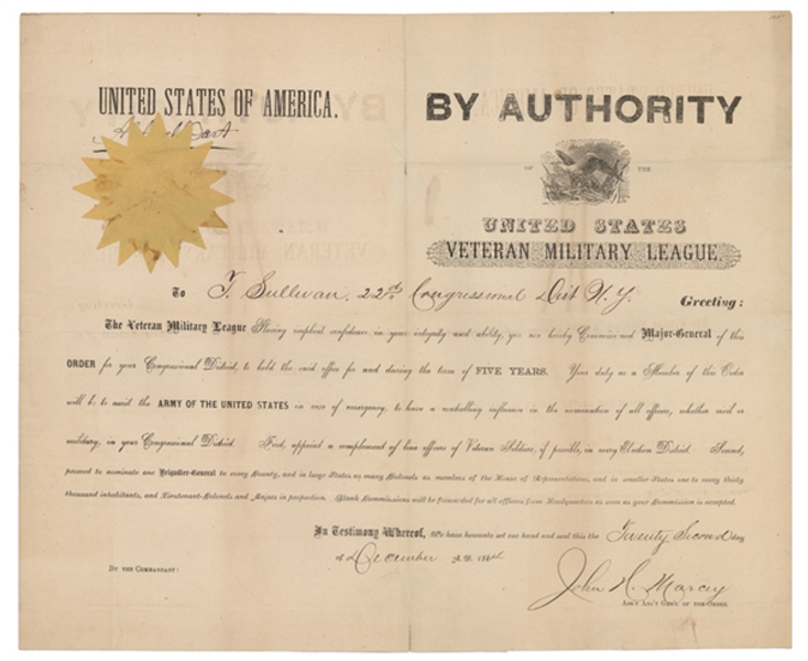 Appointment To The United States Veteran Military League