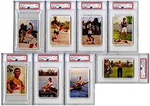 Eight 1932 Los Angeles Olympic Sports Cards