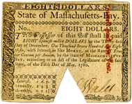 1780 Massachusetts Currency 