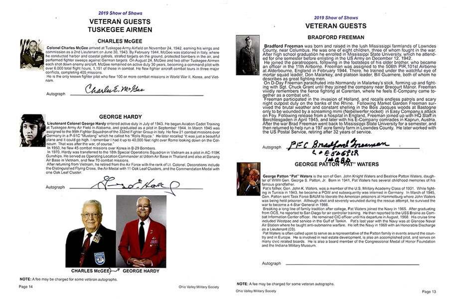 Three Tuskeegee Airman Signatures