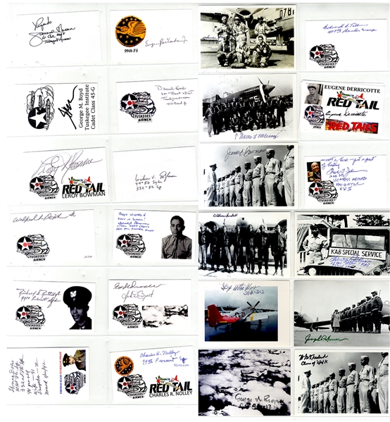 Group Of 24 Tuskegee Autograph Cards