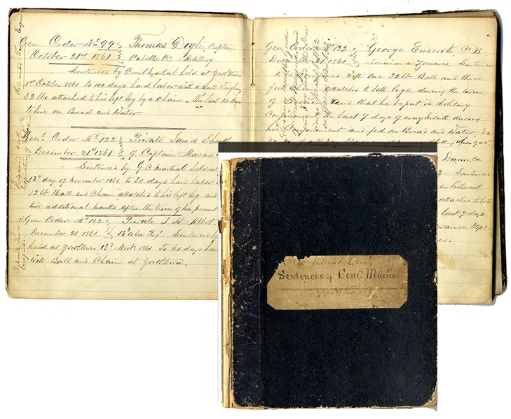 Rare Yorktown, VA, Confederate Court Martial Manuscript Copybook