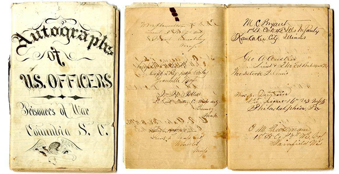 Confederate Prison, Camp Sorghum, Autograph Book of Union Prisoners of War