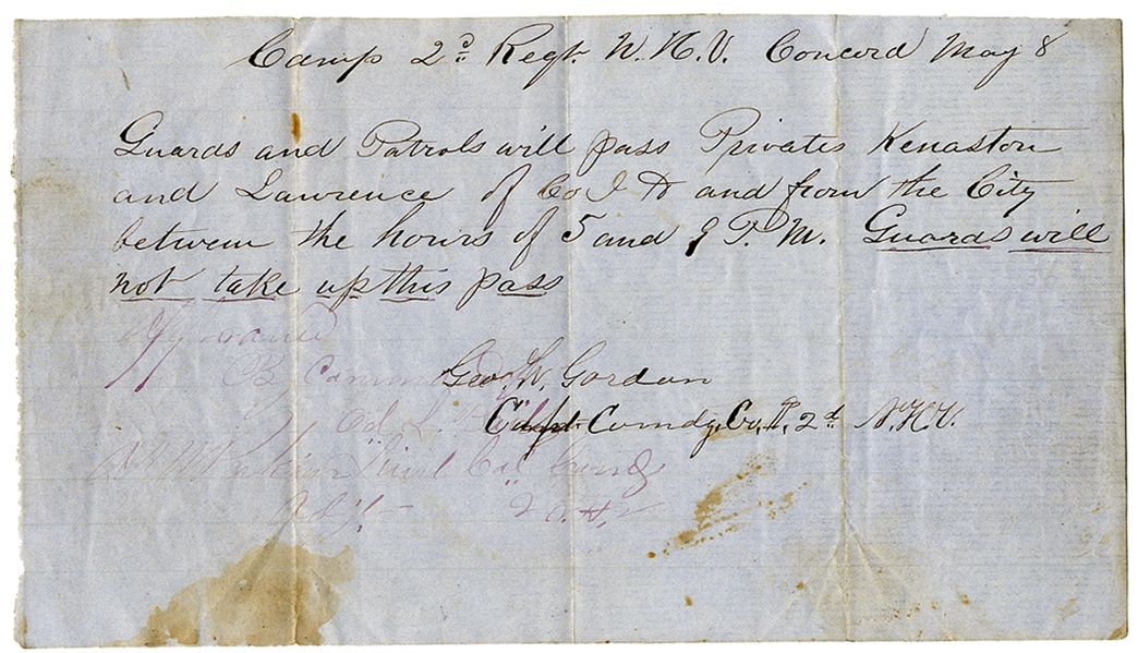 New Hampshire War Dated Document Signed By A Captain Who Later Was Twice Captured and KIA