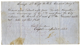 New Hampshire War Dated Document Signed By A Captain Who Later Was Twice Captured and KIA