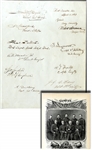 Autographs of The Ten Officers (Including Major Robert Anderson) on Duty at Fort Sumter Just Days Before the Bombardment