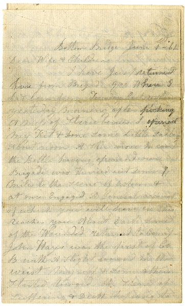 An EIGHT PAGE Battle of Fair Oaks Letter