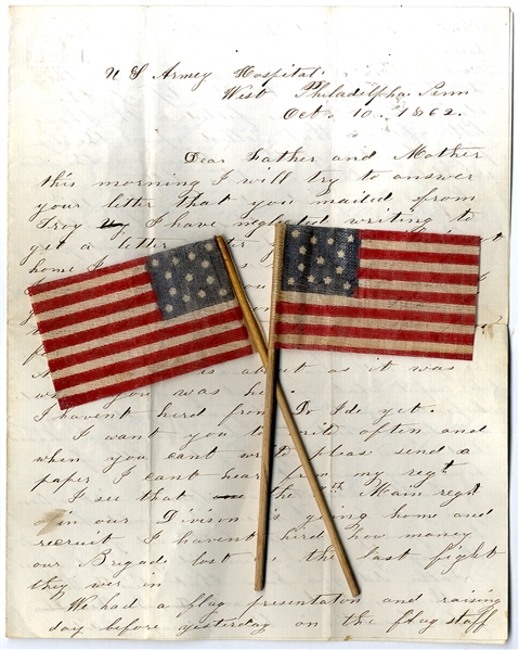 4th New York Infantry Soldier William Stow Sends Home the Most Colorful and Patriotic Souvenirs 