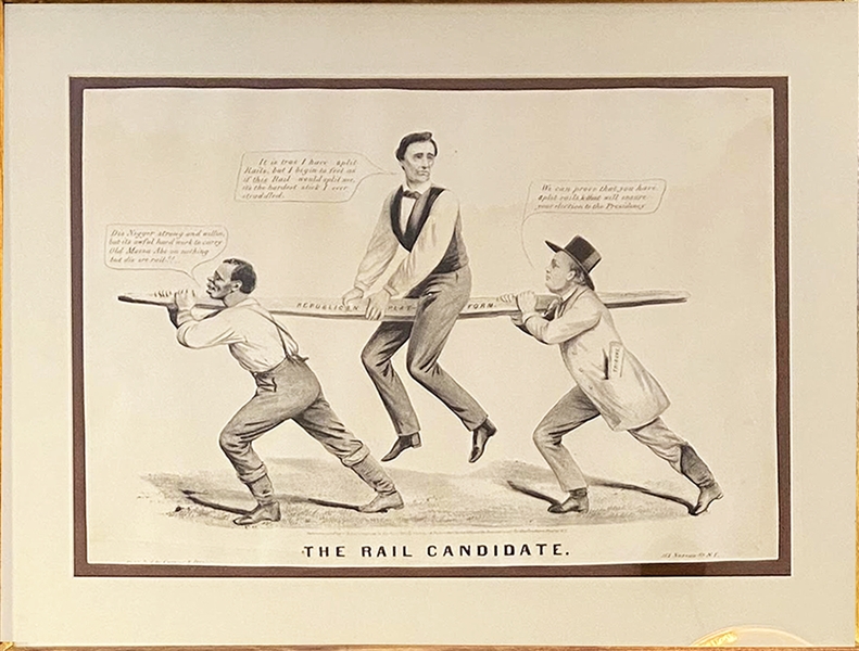 The Iconic Currier & Ives Campaign Print of the Beardless Lincoln - 1860