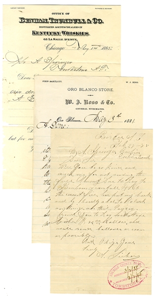 Early Arizona Receipts From The Jewish Owned Tombstone Bank