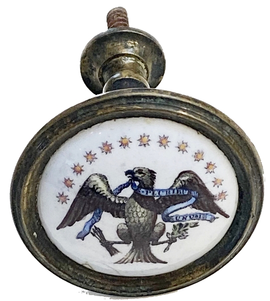 Period Patriotic Eagle Ceramic Draw Pull