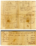 Very detailed and impressive 4-page 1824 slave estate document - Bourbon County, KY - listing 10 named slaves and 60 barrels of whiskey!