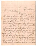An Early Alabama Confederate Post Masters Application Letter