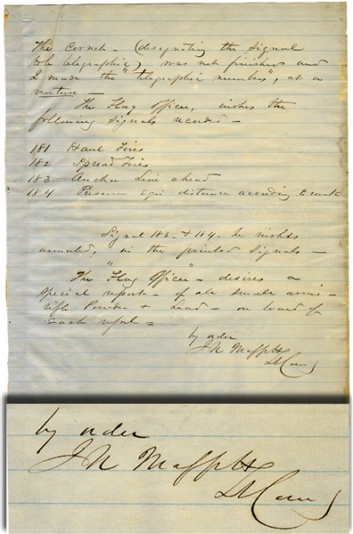 Confederate Naval Document - J.N. Maffitt