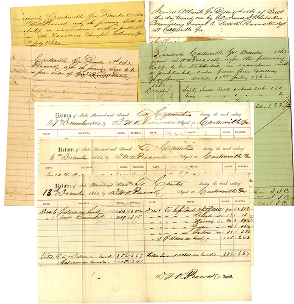 Collection of Documents Concerning D. W. K. Peacock, CSA Salt Agent. 