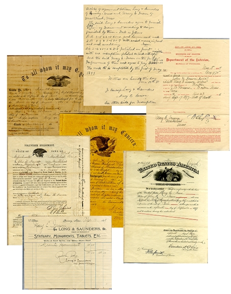 Massachusetts Document Grouping From Enlistment Through Burial