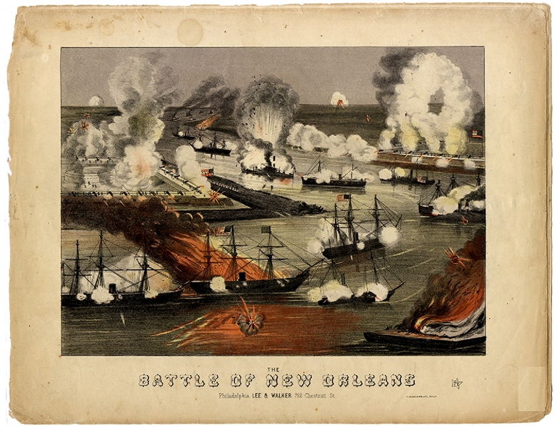 Scarce Horizontal Image of “The Battle of New Orleans”