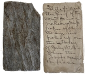 Relic from the Fall of Vicksburg – A Piece of Slate from the Famous Court House Roof!