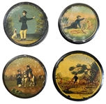 Four Lacquered and Painted Snuff Boxes 