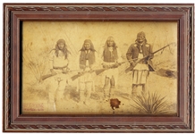 GERONIMO, SON & TWO PICKED BRAVES