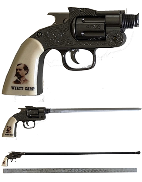 Wyatt Earp Revolver Dagger Cane