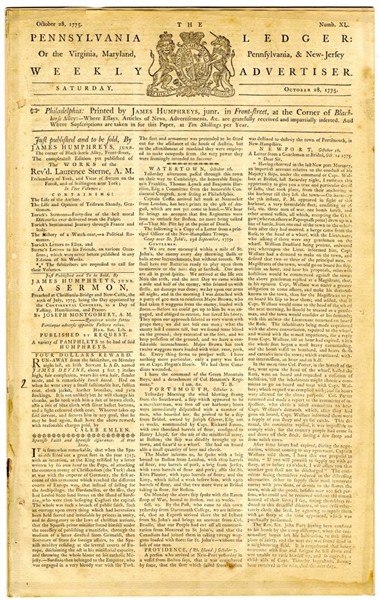 Reporting on MilitaryAction Following the Battle of Bunker Hill - Franklin, Lynch & Harrison Advise on Raising a New Army