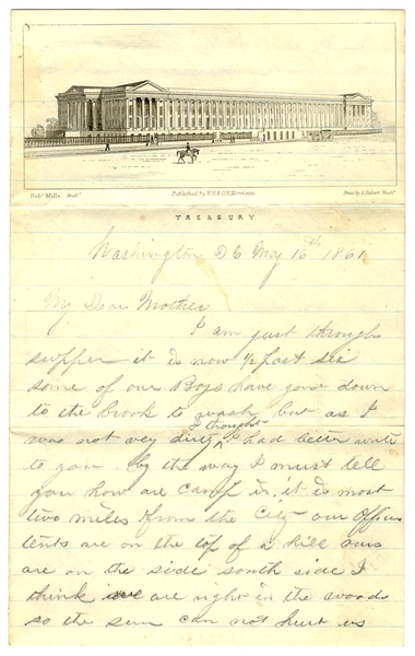 War Date Letter Of Connecticut Lt. Col Merwin Who Would Be KIA July 2, 1863 at Gettysburg